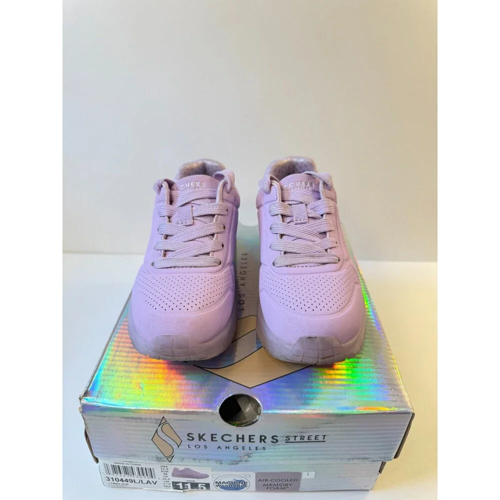 Skechers Unisex-Child Uno Ice, Lavender, 11.5 Little Kid